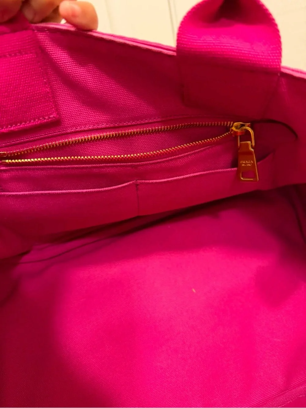 Prada Canapa Logo Shopping Tote